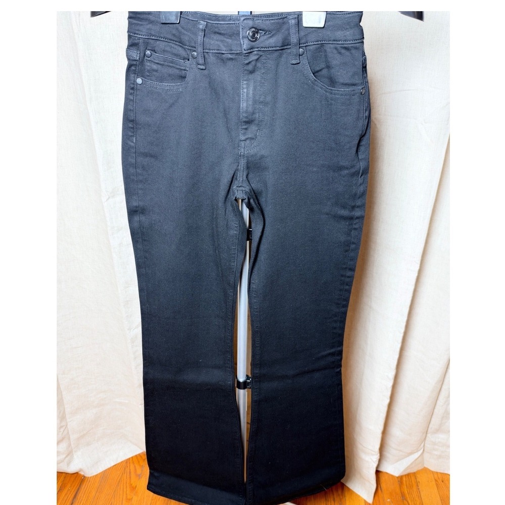 Quince Luna Stretch Flare Jeans Women's 26 Black Mid Rise Stretch Denim NWOT